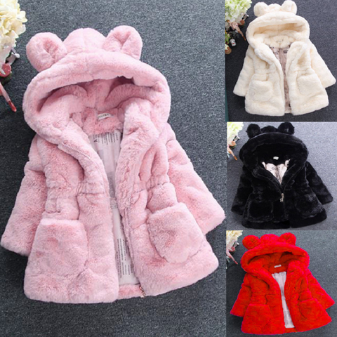 Chaqueta gruesa de felpa para niños, ropa bonita para bebés, Chaqueta de algodón grueso con capucha, cálida, Otoño e Invierno ► Foto 1/6