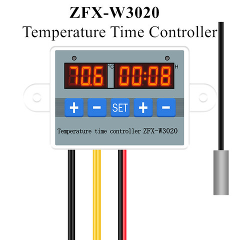 Controlador de tiempo de temperatura inteligente ZFX-W3020, termostato, temporizador, módulo de interruptor, 55 ~ 110 ℃, 40% de descuento ► Foto 1/6