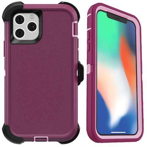 Funda protectora híbrida a prueba de golpes 3 en 1 para iPhone 12 Pro Max XS Max, funda protectora resistente para iPhone 6S 7 8 Plus ► Foto 1/6