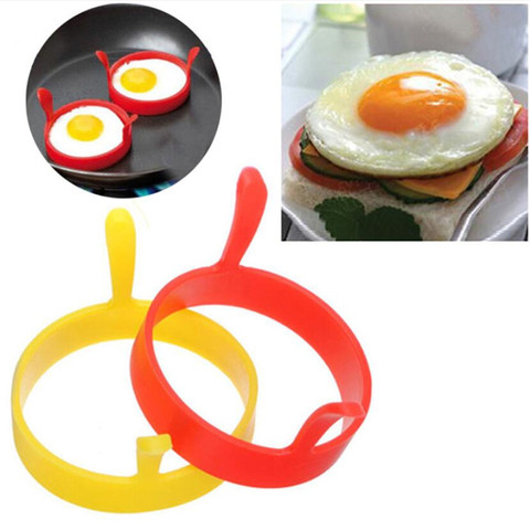 2 uds desayuno tortilla de huevo frito de moldes de silicona de grado de alimentos huevo anillo cocinar tortitas herramientas de bricolaje freír huevos moldes utensilios de cocina ► Foto 1/6