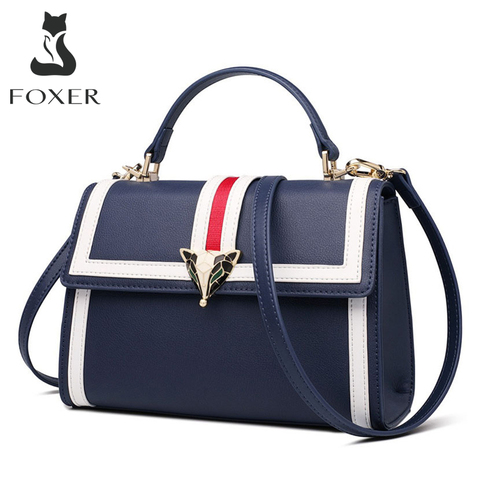 FOXER-bandoleras elegantes de lujo para mujer, bolsos de gran capacidad, bolsos de mensajero de piel, nuevo diseño, 2022 ► Foto 1/6