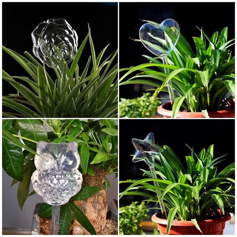 Maceta de agua rosa para plantas, 5 estilos, pequeño búho, dispositivo de riego automático, herramientas de jardinería, equipo de riego de plantas ► Foto 1/6