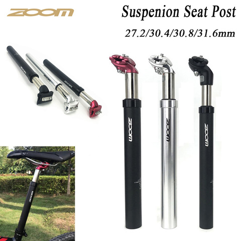 ZOOM-Suspensión tija de sillín para bicicleta, amortiguador para silla de bicicleta con suspensión, perfecto para bici de montaña, Alu MTB, 25,4, 27,2, 28,6, 30,1, 30,4, 30,9 y 31,6 ► Foto 1/5