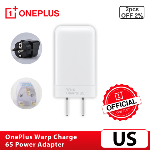 Nuevo Original OnePlus Warp cargo 65 adaptador de alimentación nosotros enchufe para OnePlus 8T Warp CARGO DE 30 para OnePlus 8 Pro/8/7/T Pro de carga rápida ► Foto 1/6