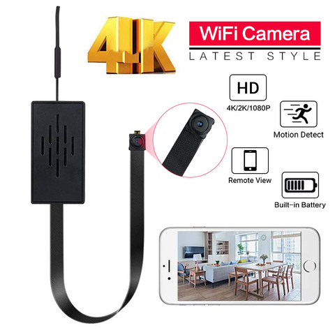 Mini cámara IP con WiFi para el hogar, grabadora de vídeo con batería P2P de movimiento, control remoto, TF oculto ► Foto 1/6