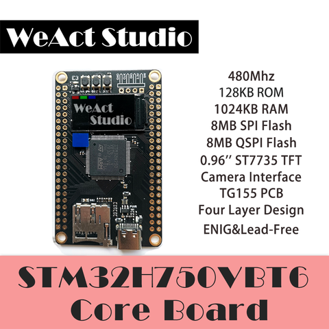 WeAct-tablero de aprendizaje STM32H750VBT6 STM32H750, Compatible con Openmv ► Foto 1/6