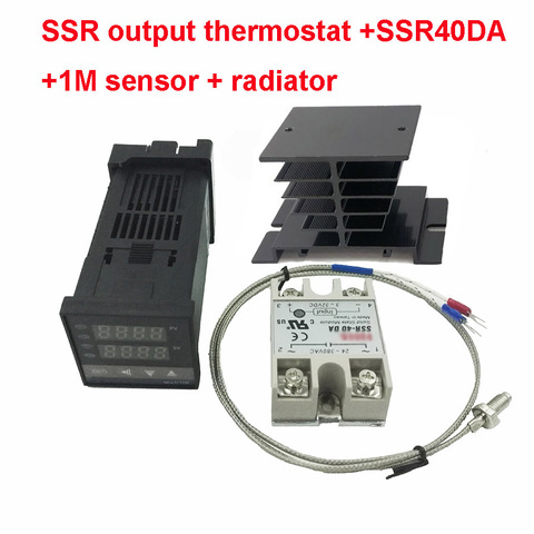 Controlador de temperatura Digital PID, REX-C100, relé de termostato/salida SSR 0 to1300C con Sensor de sonda termopar tipo K ► Foto 1/6