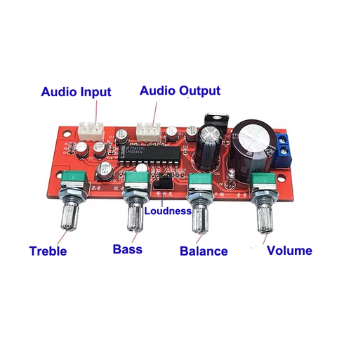 Placa de preamplificador de tono LM1036, ecualizador de equilibrio, preamplificador de Audio ► Foto 1/5