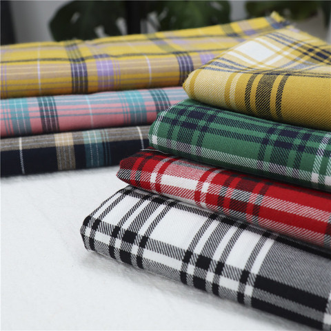 Tela de algodón a cuadros para hombre y mujer, tejido teñido de hilo de otoño, 145x50cm, ropa para hombre y mujer, camisa, pijama, ropa ► Foto 1/6