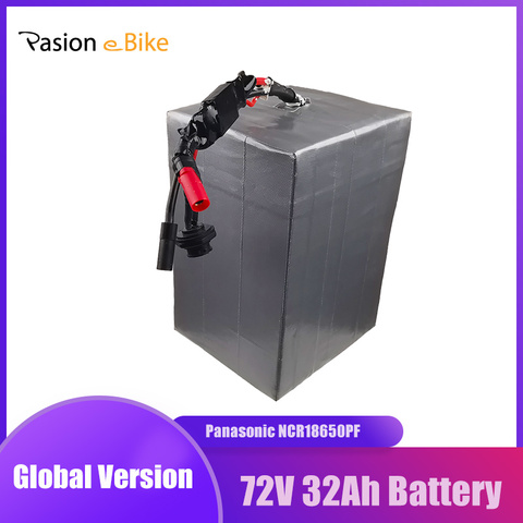 PASION E BIKE-batería de litio para bicicleta eléctrica, 72V, 32ah, 3000W, paquete de batería de bicicleta eléctrica Panasonic, cargador de 6A ► Foto 1/5