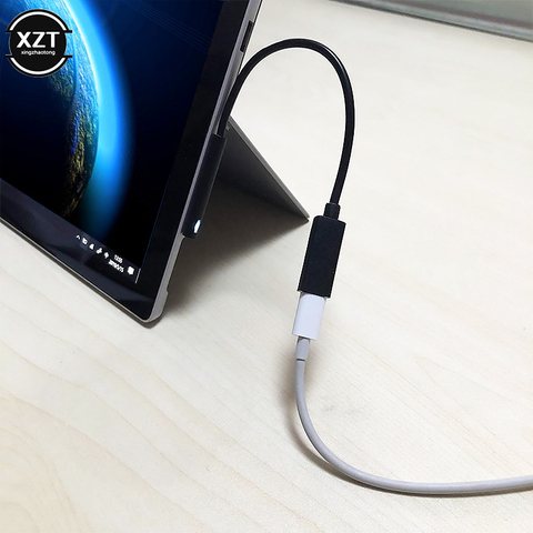 Cable adaptador de carga rápida USB tipo C de alimentación hembra para tableta Microsoft Surface Pro 4 5 6 Go, 20cm, 15V, 3A, CC ► Foto 1/6