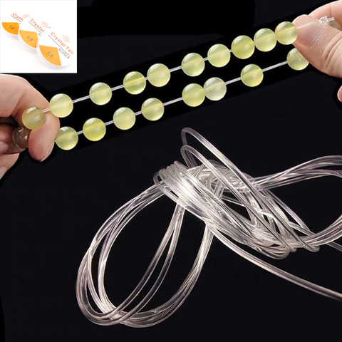 1 rollo de hilo de cuerda de cuentas de cristal elástico transparente para hacer joyería DIY collar pulsera Accesorios ► Foto 1/6