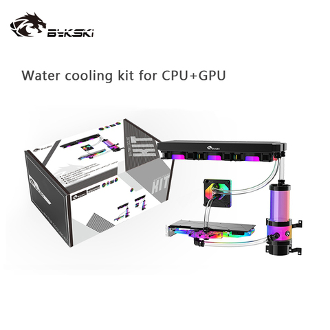 Bykski-Kit de refrigeración líquida para CPU INTEL AMD, tarjeta de vídeo, refrigeración de manguera, radiador de cobre de 360mm, soporte AURA RGB ► Foto 1/6
