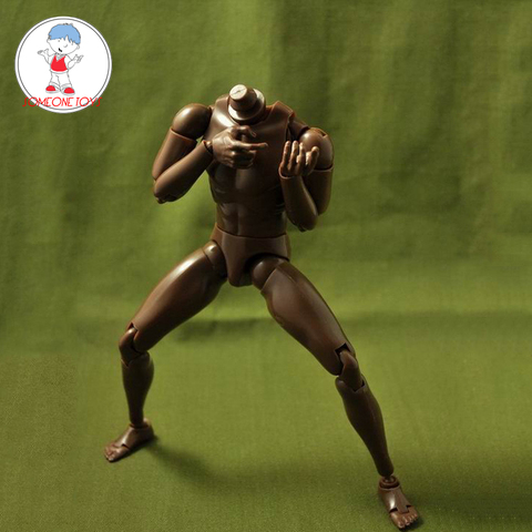 Figura de Cuerpo desnudo de hombro estrecho para hombre, cubierta negra B003 para soldado de 12 pulgadas, modelo de figura de acción, novedad de 1/6 ► Foto 1/6