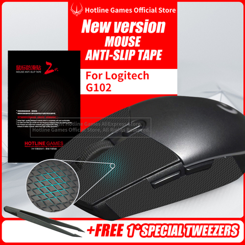 Hotline Games Cinta antideslizante para ratón Logitech G305 G203 G102 G304, almohadillas resistentes al sudor, pegatinas antideslizantes para LADO DEL RATÓN ► Foto 1/6