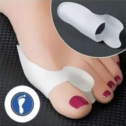 2 uds de Gel de silicona pulgar Corrector para juanete dedo pequeño del pie Protector separador Hallux Valgus dedo pie enderezador importa alivio almohadillas ► Foto 1/6