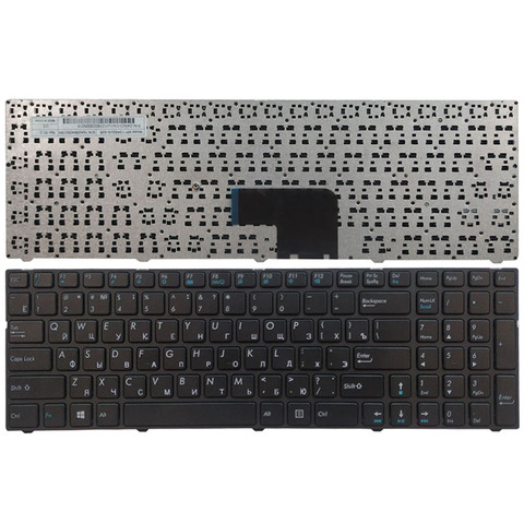 Teclado ruso para ordenador portátil, teclado negro con marco para Medion Akoya MSI E6237 E7416 P7627 P7628 E6239T P6643 P7631 MD 98873 ► Foto 1/4