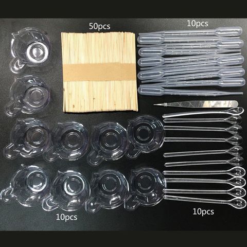 Empaque grande epoxi resina de vasos de plástico pinzas de madera palos para agitar cuchara para mezclar pintura epoxi resina Kit de herramientas ► Foto 1/6
