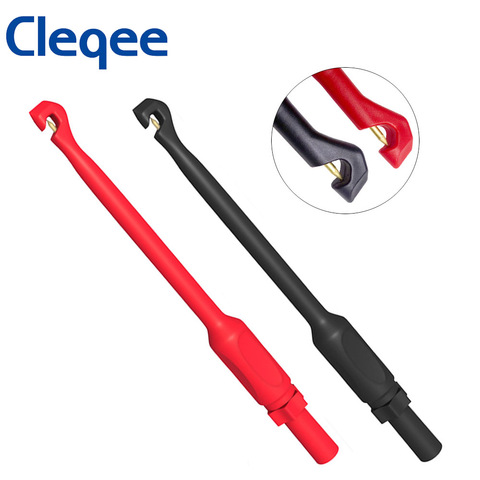 Cleqee-Clip para perforación automotriz, 2 uds., 32A, prueba de perforación, sonda de potencia con conector de 4mm para multímetro, Kit de cable de prueba P30036 ► Foto 1/6