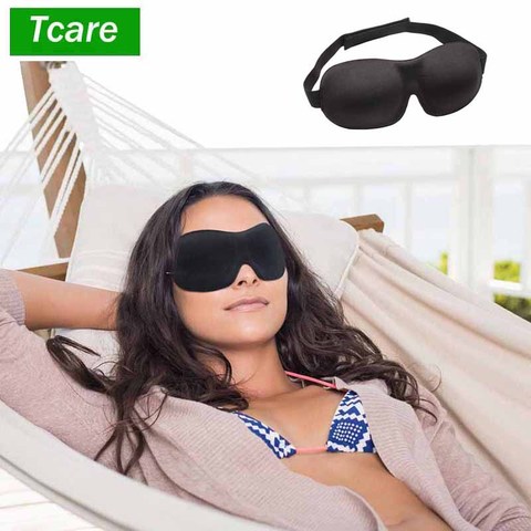 Tcare-mascarilla para dormir 3D, para viajes, sombra de ojos para dormir, parche para ojo de siesta, cegadores para los ojos, crea oscuridad Total para hombre y mujer ► Foto 1/6