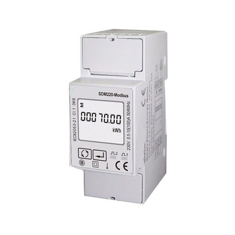 Contador de Riel Din monofásico de 100 V, contador de electricidad Kwh, Modbus RS485 SDM220 multifunción con medidor de energía, 5 (230) ► Foto 1/5