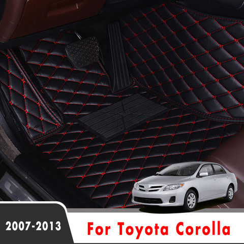 Alfombrillas de cuero impermeable para coche Toyota Corolla X 10, E140, E150, 2013, 2012, 2011, 2010, 2009, 2008, 2007, accesorios ► Foto 1/6