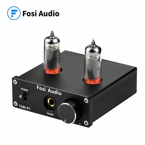 Fosi Audio P2 amplificador de auriculares portátil integrado, amplificador de tubo de vacío, Mini Audio de estéreo HiFi con bajo nivel de ruido para auriculares ► Foto 1/6