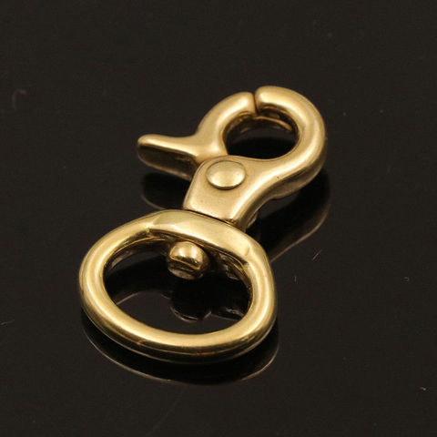 1 Uds bolsa color bronce gancho de ojo giratorio fob clip de garra de langosta gatillo cierre para artesanía de cuero bolso Correa llavero de cincha ► Foto 1/6