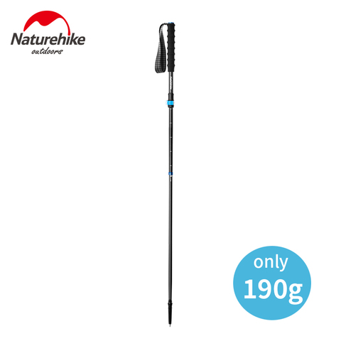 Naturehike-bastón para caminar ultraligero, palo plegable ST12 de fibra de carbono, 4 secciones, para senderismo y escalada, 190g ► Foto 1/6