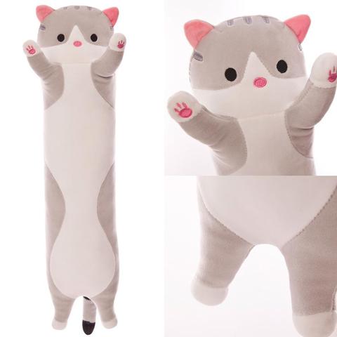 50cm largo lindo creativo gato almohada de felpa de juguete de peluche almohada muñeca dormir cojín de gato durmiendo abrazo perezoso regalo ► Foto 1/4