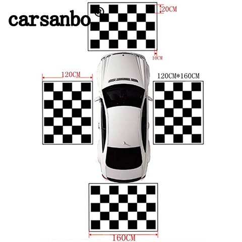 Carsanbo-tela de calibración de cámara de coche, 4 piezas para sistema de visión de pájaro envolvente de 360 grados ► Foto 1/6