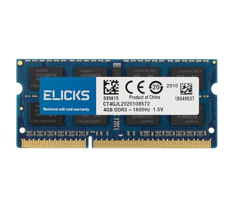 ELICKS DDR3L RAM 4GB 8GB 1600 MHz SODIMM PC3L-12800 la memoria del ordenador portátil 204 Pin 1,35 V azul ► Foto 1/2