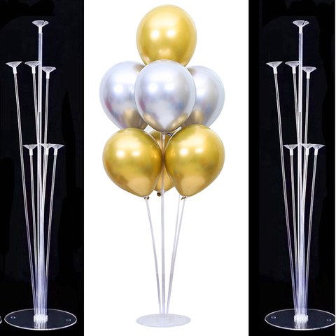 Tubos de soporte para globos de cumpleaños para niños, soporte para ARCO, decoración de boda, globos de cumpleaños, decoraciones para fiesta, 7 Uds. ► Foto 1/6