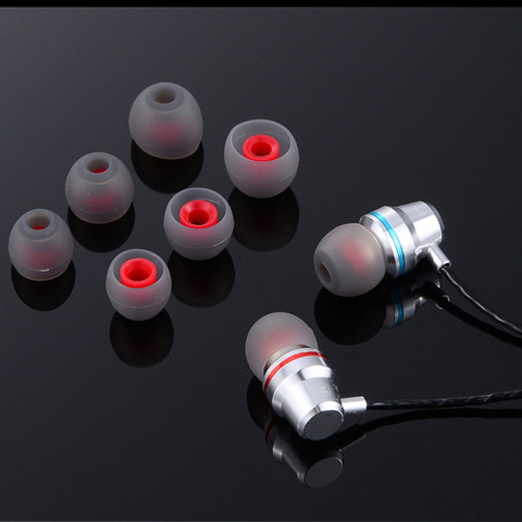 Almohadillas de silicona para auriculares, accesorios para auriculares internos de silicona, 6 uds./3 pares de 4,0mm (L m s) ► Foto 1/4