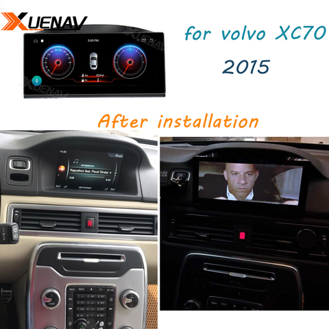 Reproductor Multimedia de DVD para coche, unidad principal compatible con Carplay, navegación GPS para coche automática para Volvo XC70 2015, 4 + 64GB ► Foto 1/6