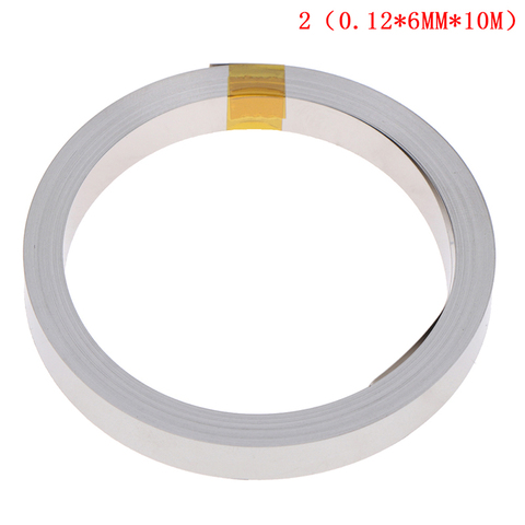 Placa de níquel cinta de tira de níquel para soldadura por puntos, 10M, 6mm x 0,12mm, para batería Li 18650 26650 ► Foto 1/6
