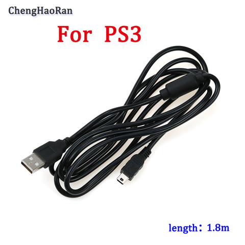 Cable de carga inalámbrico con anillo magnético para PS3, cable de datos USB MINI T, USB 2,0, cable de cobre puro de 1,8 M ► Foto 1/1