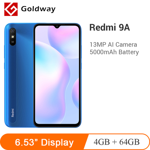 Xiaomi-Smartphone Redmi 9A, 4GB, 64GB, 9 A, 5000mAh, pantalla grande de 6,53 pulgadas, MTK Helio G25, ocho núcleos, cámara ia de 13MP, versión CN ► Foto 1/6