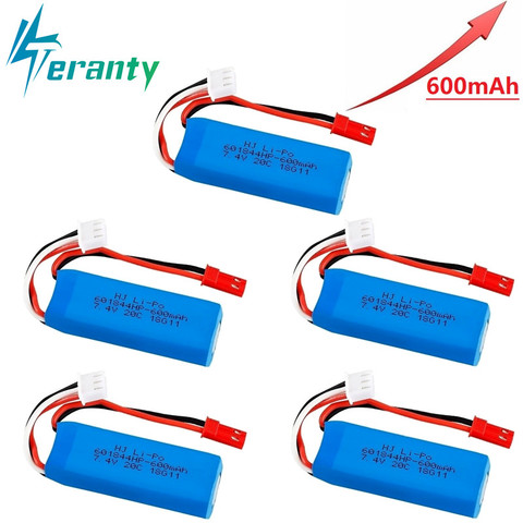 Batería Lipo Original de 7,4 V, 450mAh, 20C para WLtoys K969, K979, K989, K999, P929, P939, piezas de coche RC, 2s, batería de 7,4 v, 5 unids/lote ► Foto 1/5