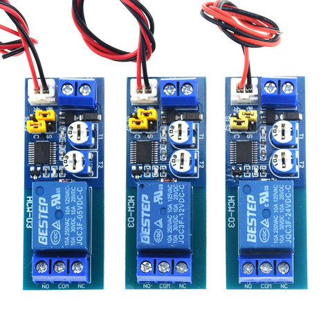 Temporizador de ciclo infinito de retraso de ciclo de 24V CC 5V 12V temporizador del relé de tiempo, módulo de interruptor de bucle de encendido y apagado con doble ajustable de 0 a 100 minutos ► Foto 1/6