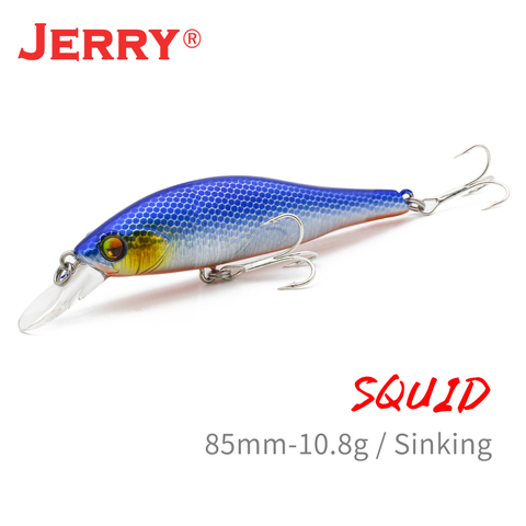 Jerry calamar pececillo de mar Señuelos de Pesca buceo profundo Jerkbait se hunde cebos 85mm 10,8g Wobbler cebos artificiales para Bass Pike ► Foto 1/6