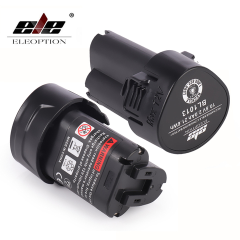 ELEOPTION-batería de litio para Makita BL1013 TD090D TD090DW LCT203W LCT204 10,8-6, 2000 V, 194550 mAh, 2 uds. ► Foto 1/6