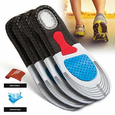 Gel ortopédico para hombre, plantillas para correr, inserto de zapato, almohadilla de soporte para ARCO, cojín de talón, 1 par ► Foto 1/6