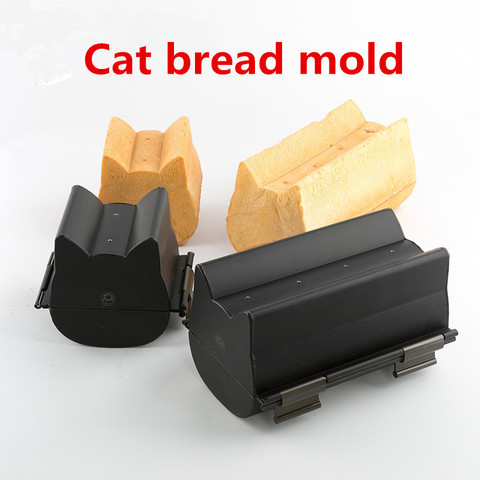 Molde para pan tostado con forma de gato, para pan tostado, antiadherente, para cabeza de gato, pan, postre, pastel, herramientas de Mousse, molde de búho ► Foto 1/6