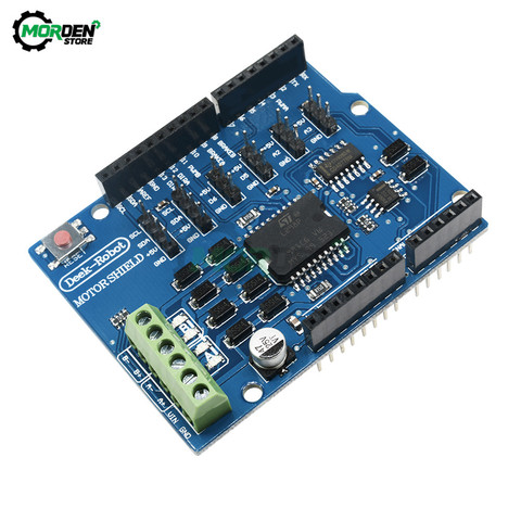 Placa de expansión para controlador de Motor, módulo de conducción para Arduino UNO R3, doble canal, L298P ► Foto 1/6