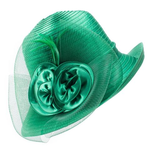 Protección UV Sun sombreros para las mujeres de cinta de satén plumas Floral de ala ancha sombreros flexibles Iglesia Derbi Kentucky fiesta de té elegante A433 ► Foto 1/5