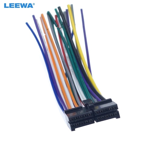 LEEWA-Unidad Principal Universal para coche, Radio de Audio estéreo CD/DVD, arnés de cableado de 20 pines, enchufe de Cable para Aftermarket # CA6122 ► Foto 1/6