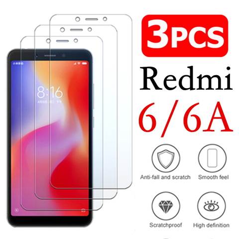 Resmi-protector de pantalla de vidrio templado 6a para xiaomi redmi 6 a 8 9a 8a 7a, cristal templado, película de tremp ► Foto 1/6