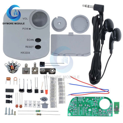 HX3208-Radio Micro SMD FM, Kits DIY de modulación de frecuencia FM, Radio electrónica de producción, conjunto de entrenamiento con auriculares de 1,8 V-3,5 V ► Foto 1/6