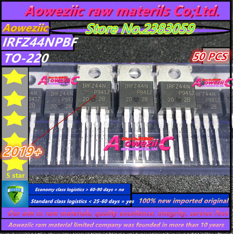 Aoweziic 2022 + (50 uds) 100% nuevo importado original IRFZ44NPBF IRFZ44N-220 efecto de campo transistores MOSFET MOSFT 55V 41A ► Foto 1/5